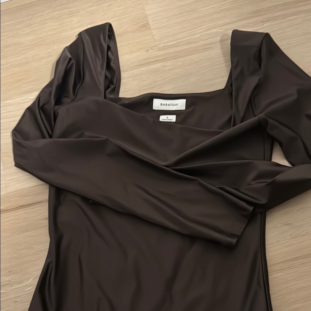 Babaton Chocolate Long Sleeve Top